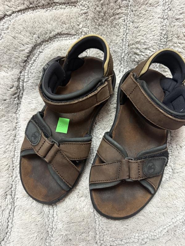 Men Clarks Sandals Brown Leather 40