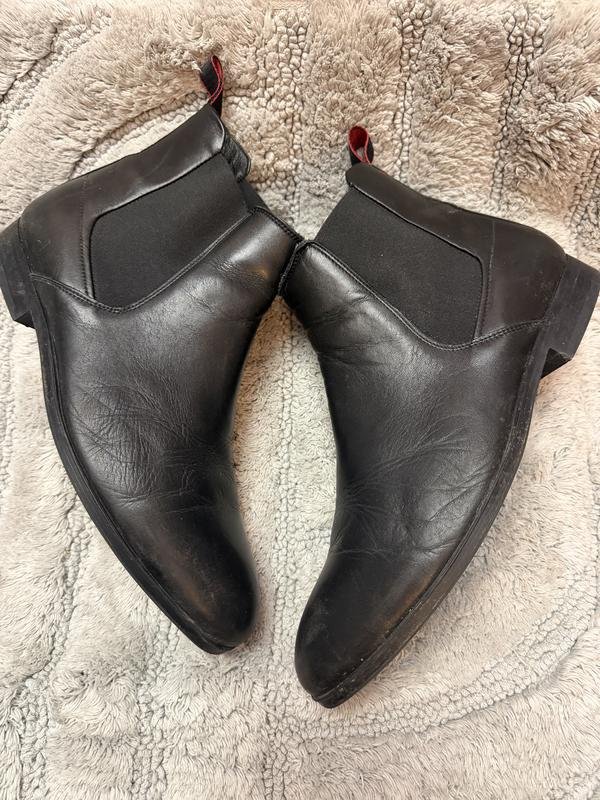 Men Hugo Boss Boots Black Leather 42