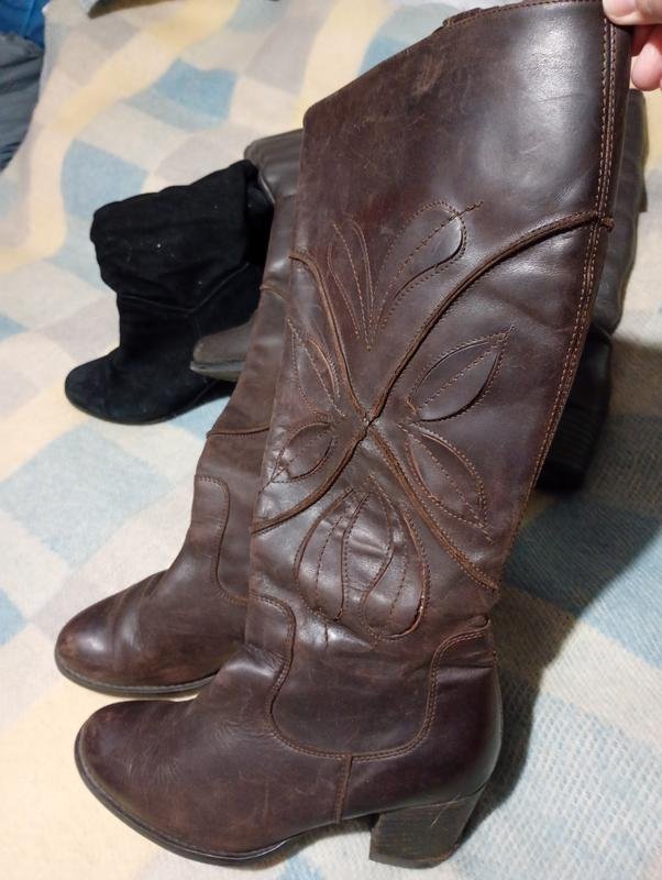 Donna Clarks Stivali Marrone Pelle 5,5