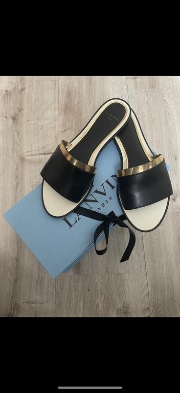 Women Lanvin Heels Black Leather 38