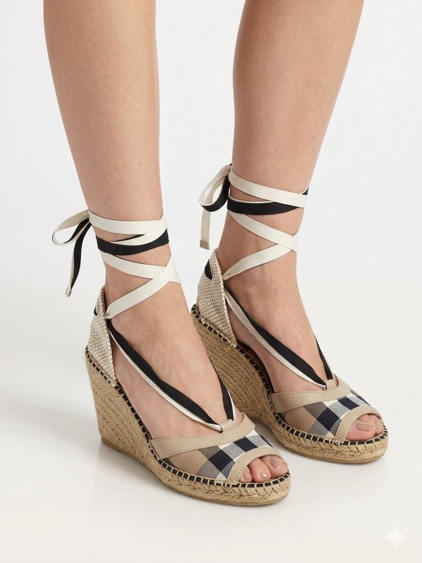 Femme Burberry Escarpins Beige Textile 39