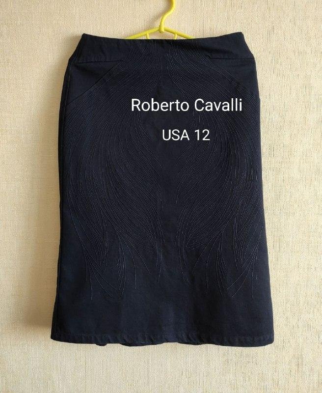 Women Roberto Cavalli Skirt Black Cotton M