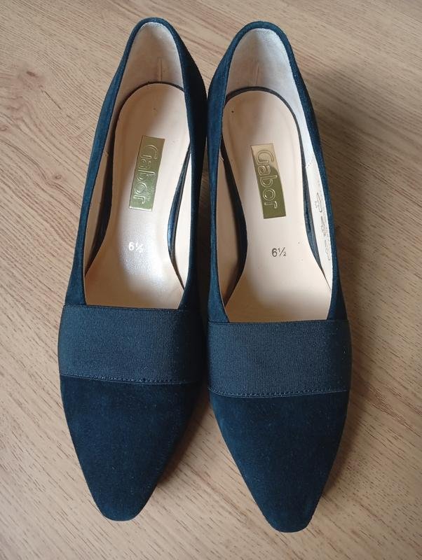 Donna Gabor Tacchi Nero Camoscio 6,5