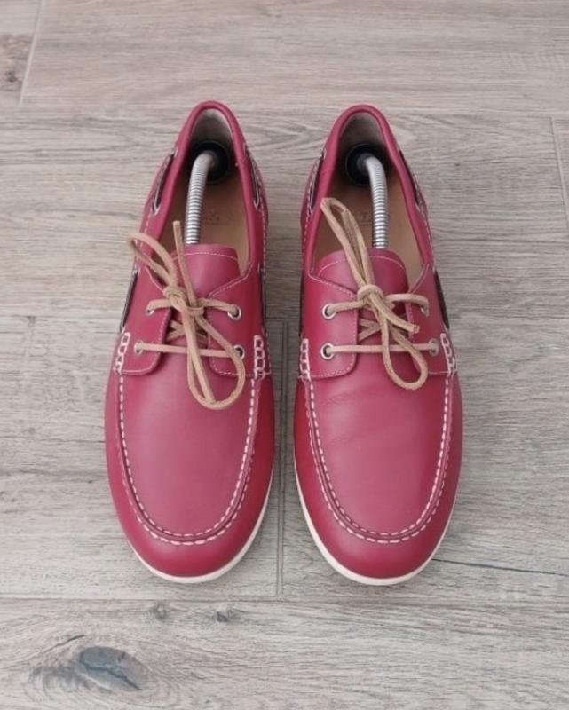 Homme Bally Mocassins Rouge Cuir 41.5