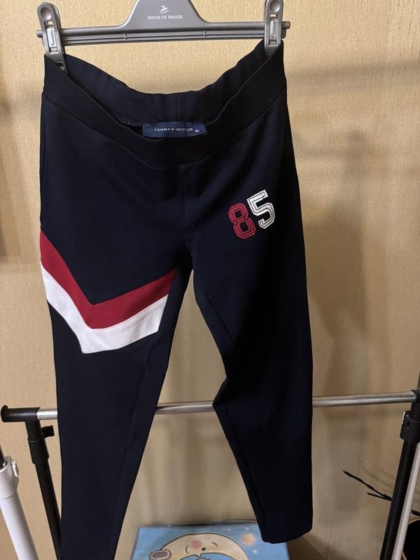 Donna Tommy Hilfiger Leggings Blu Navy Elastan 46