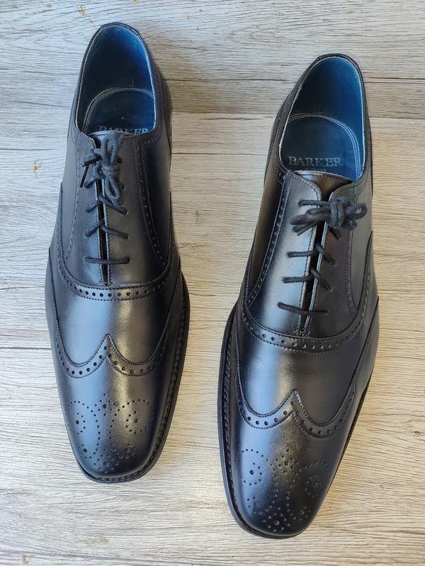 Homme Barker Chaussures Noires Cuir 43