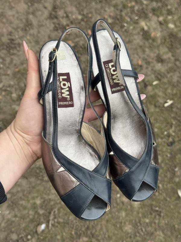 Damen LOW POSH Absätze Graphit Leder 35.5