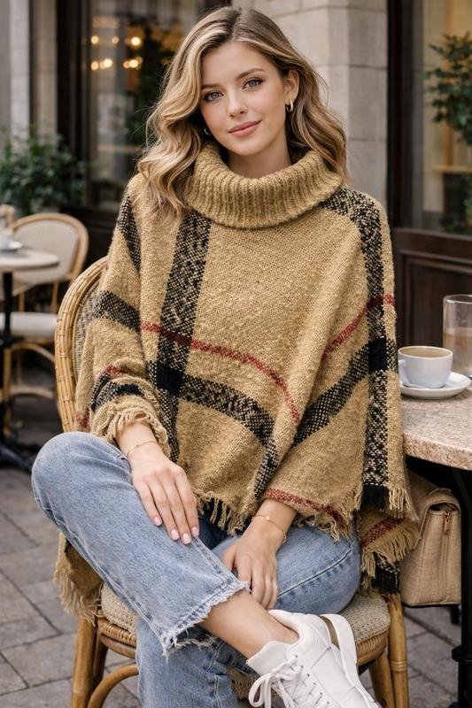 Donna Accessories by Forever Poncho Nero Boucle 38