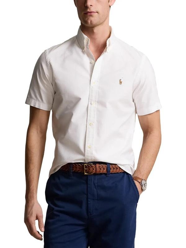 Men Polo Ralph Lauren Shirt White Cotton XXL