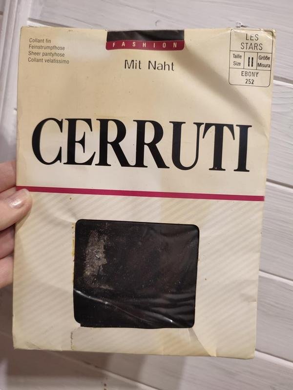 Women Cerruti Sheer Pantyhose Black Elastane S-M
