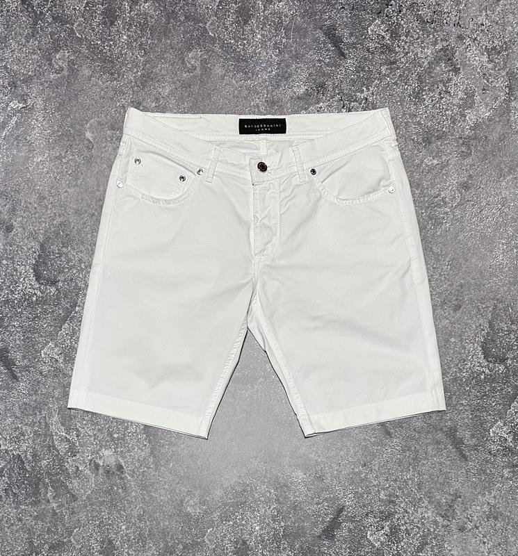 Men Baldessarini Shorts White Cotton 34