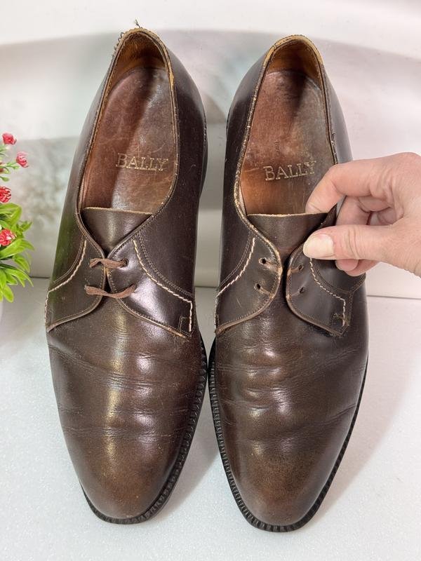 Herren Bally Schuhe Braun Leder 42