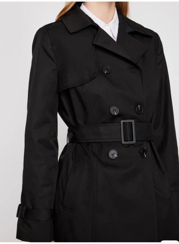 Damen Burberry Trenchcoat Schwarz Baumwolle M