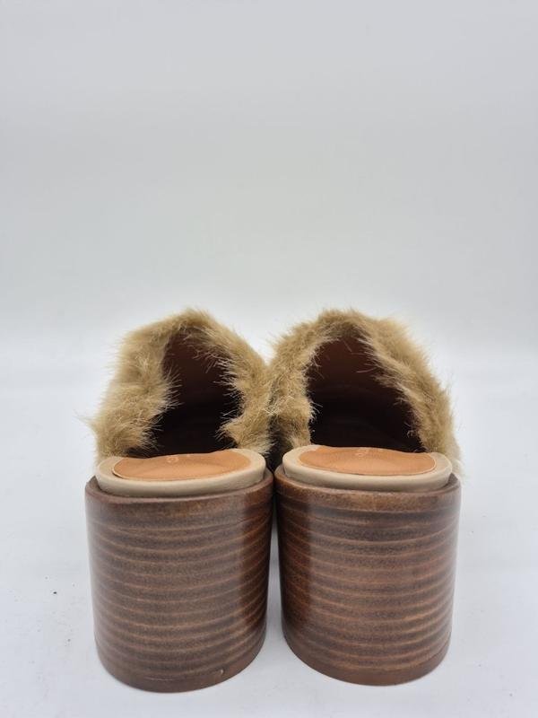Women Clergerie Sabots Brown Fur 38