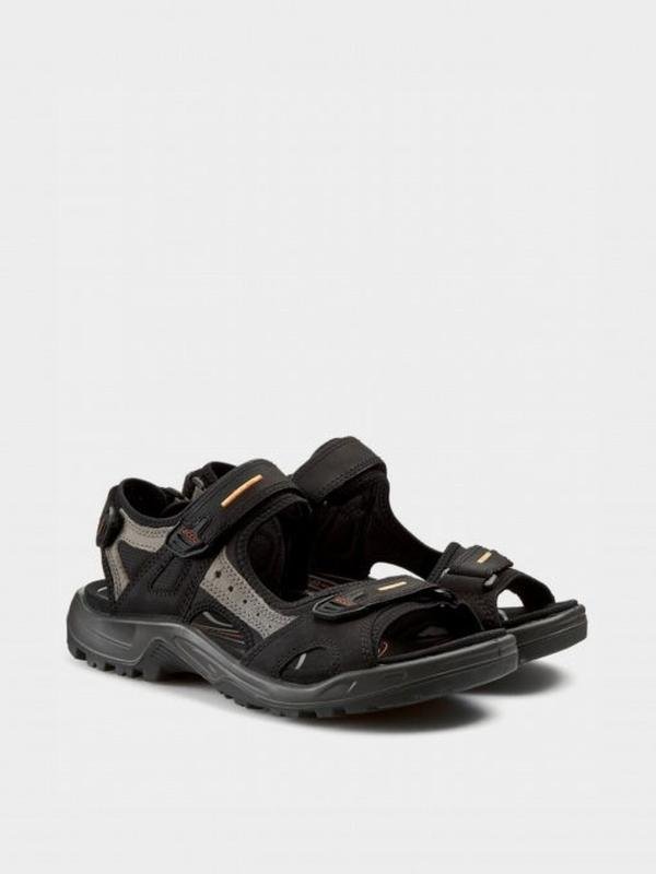 Men Ecco Sandals Black Leather 43