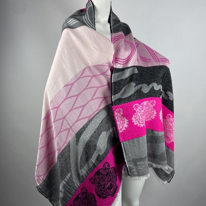 Donna Kenzo Sciarpa Rosa Cotone