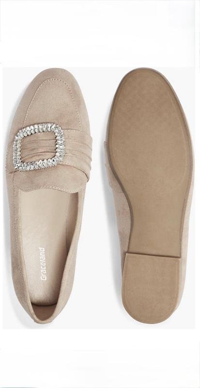 Women Graceland Loafers Beige Suede 36