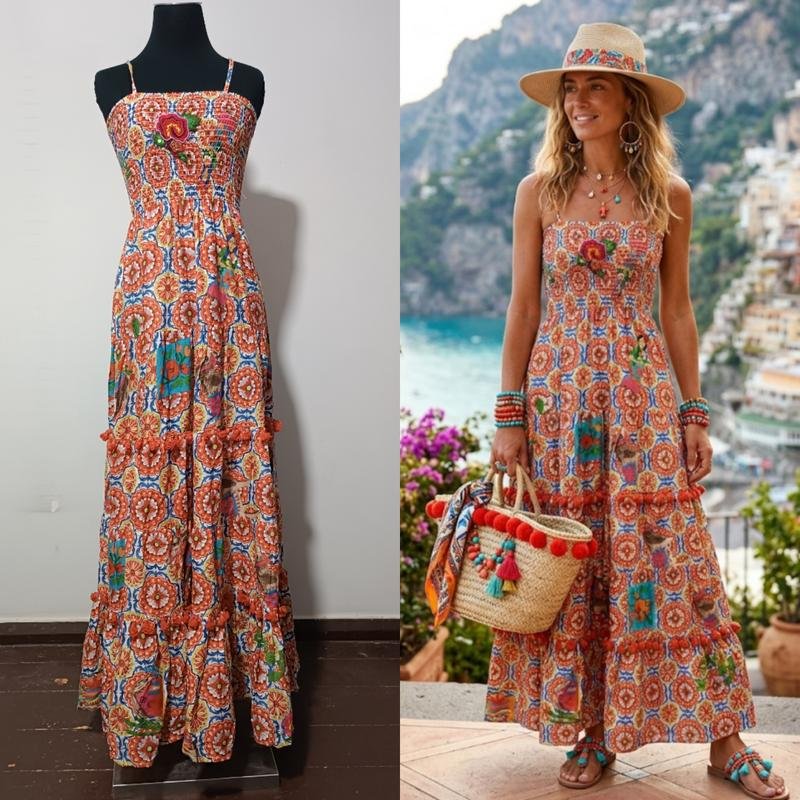 Женское Antica Sartoria Платье Красное Хлопок M