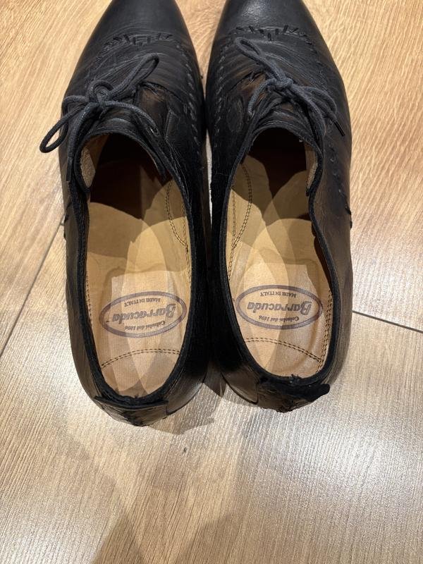 Homme Barracuda Talons Noir Cuir 43