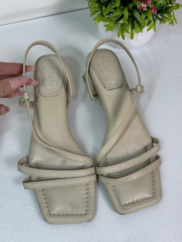 Damen Marjinal Absatzschuhe Beige Kunstleder 36.5