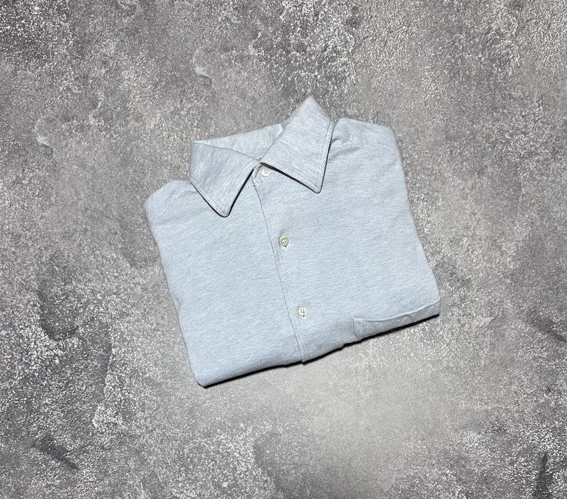 Men Ermenegildo Zegna Shirt Blue Cotton L