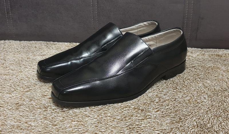 Herren Clarks Absätze Schwarz Leder 45