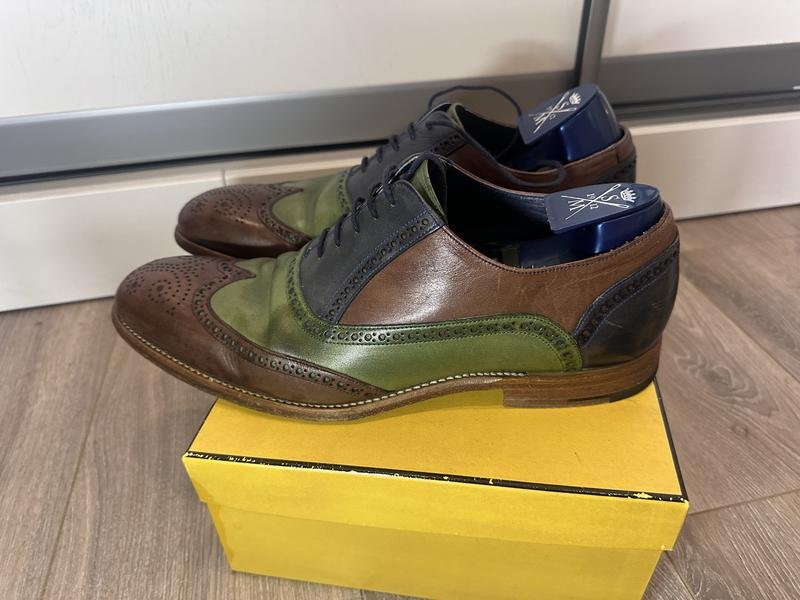 Homme Barker Chaussures Khaki Cuir 44