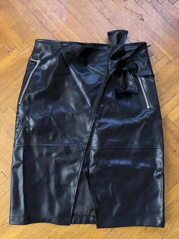 Donna Religion Gonna Nera Pelle Sintetica 38