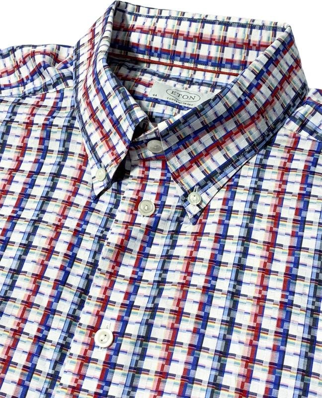 Мужской Eton Рубашка Разноцветный Хлопок XL