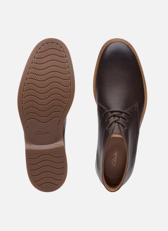 Herren Clarks Absätze Braun Leder 41