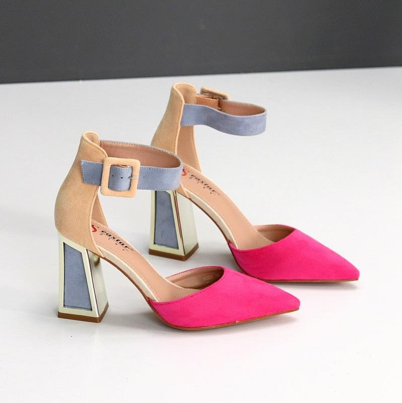 Femme Vira Talons Fuchsia Suède Écologique 35.5