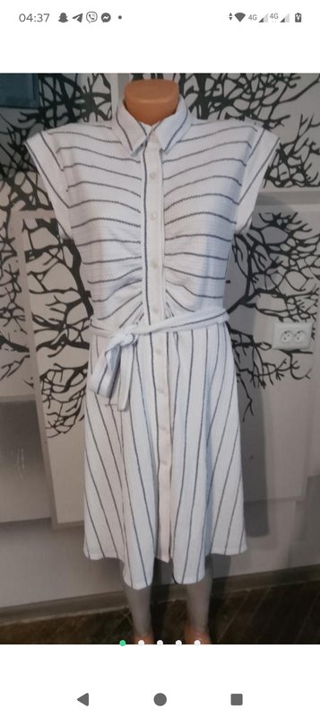 Women DKNY Dress Grey Polyester M