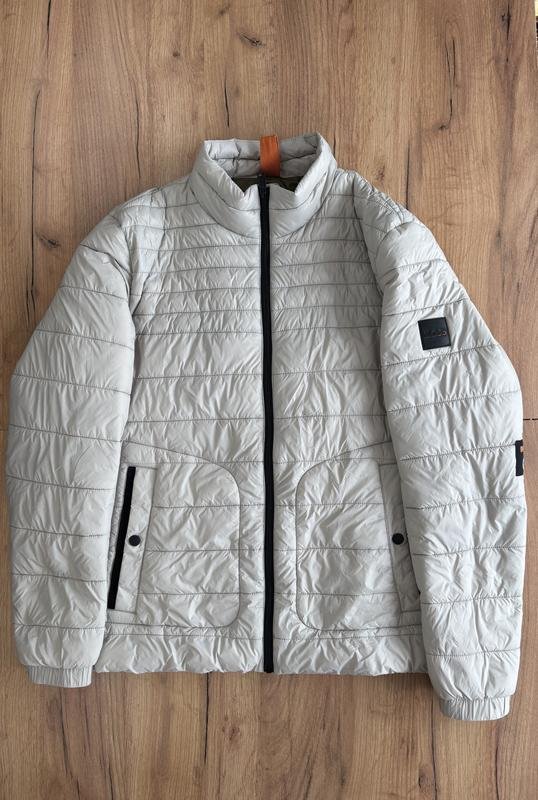 Men Boss Jacket Ivory Polyamide L