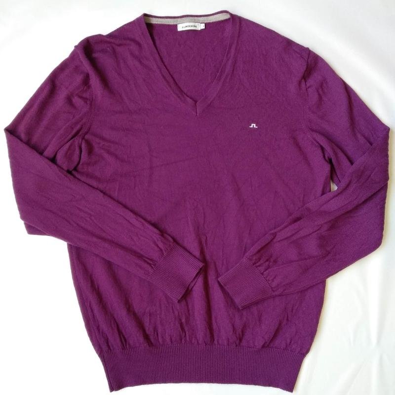Men J.Lindeberg Sweater Pink Wool L