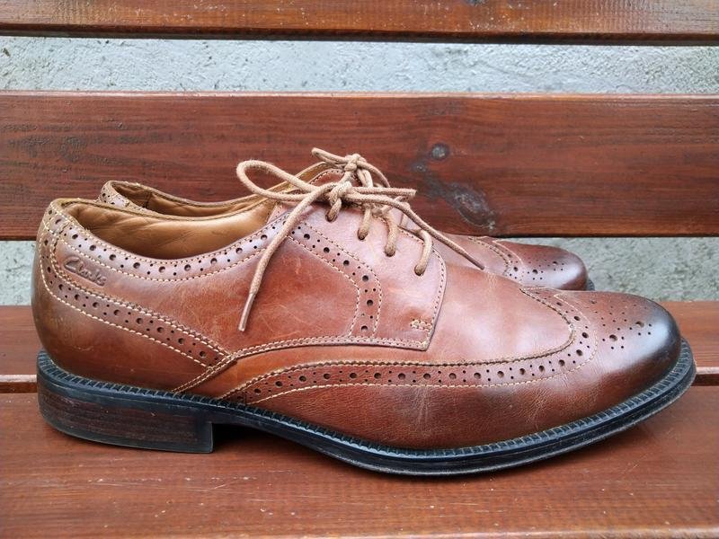 Herren Clarks Absätze Braun Leder 44