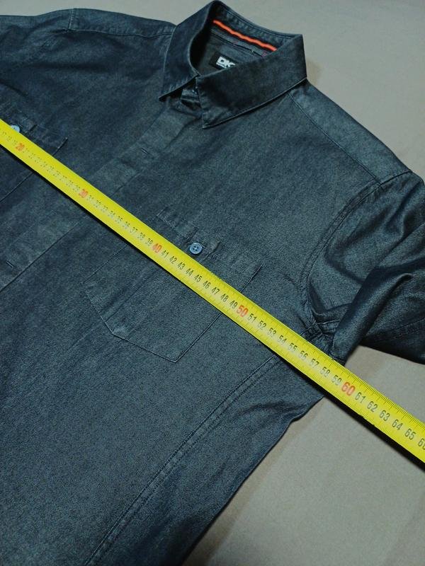 Herren DKNY Hemd Grau Baumwolle L