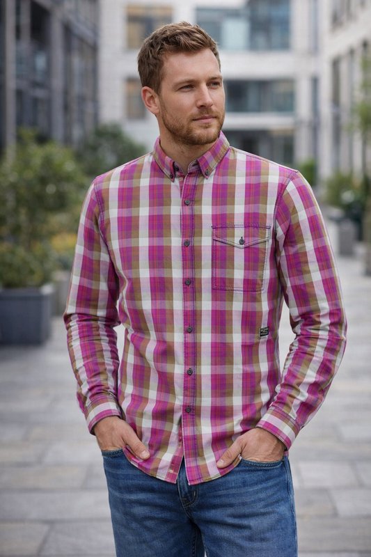 Men DKNY Shirt Multicolor Cotton M