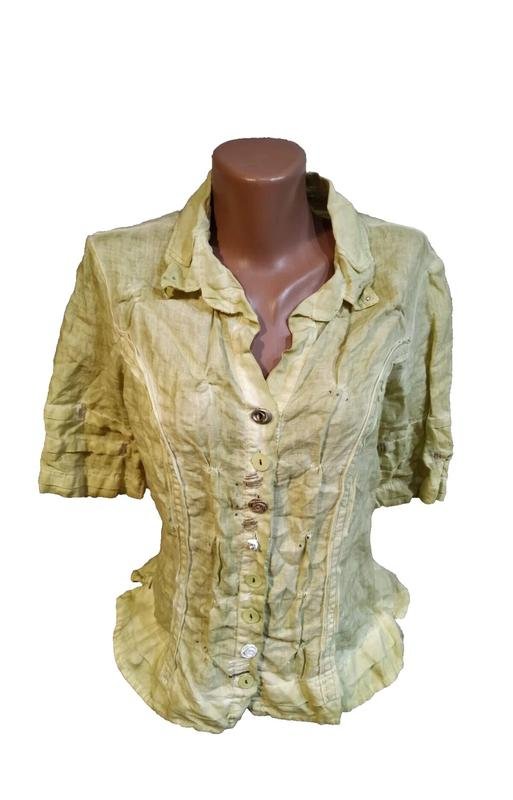 Femme Bottega Veneta Chemise Verte Lin M