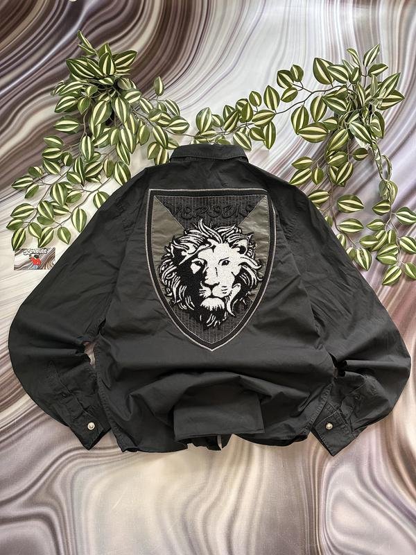 Herren Versace Hemd Schwarz XL