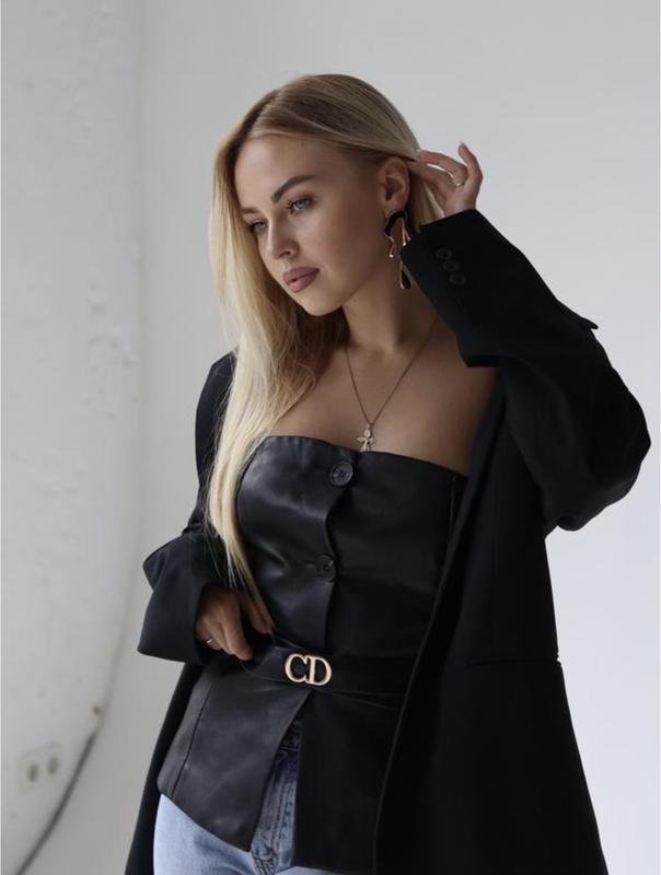 Women Christian Dior Corset Black Cotton M