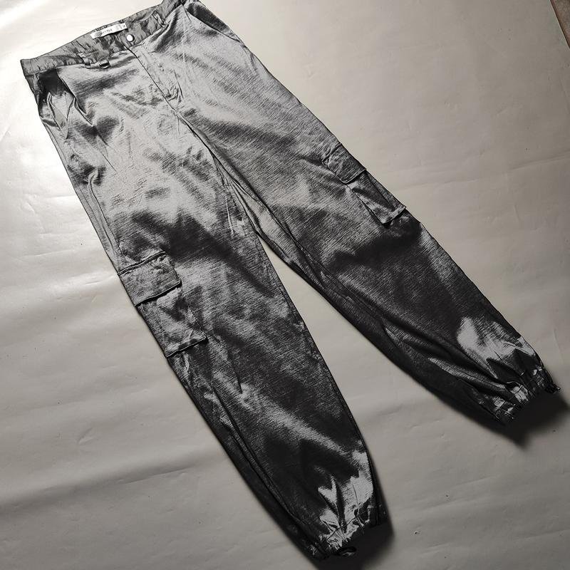 Femme Gestuz Pantalon Gris Élasthanne M
