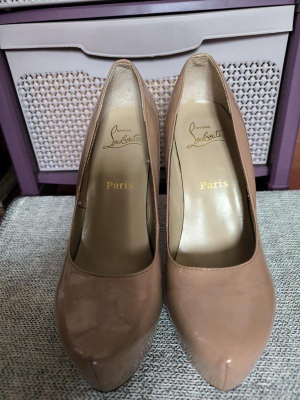 Damen Christian Louboutin Absätze Beige Leder 38