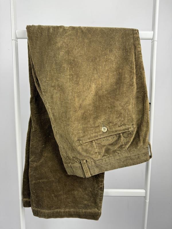 Homme Barbour Pantalons Moutarde Velours 32