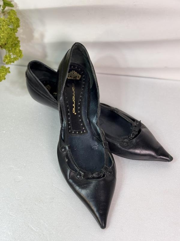 Women Fornarina Heels Black Leather 39