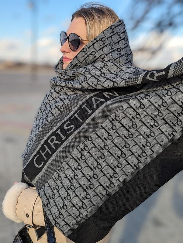 Sciarpa Christian Dior Grigio Cachemire 170x60cm