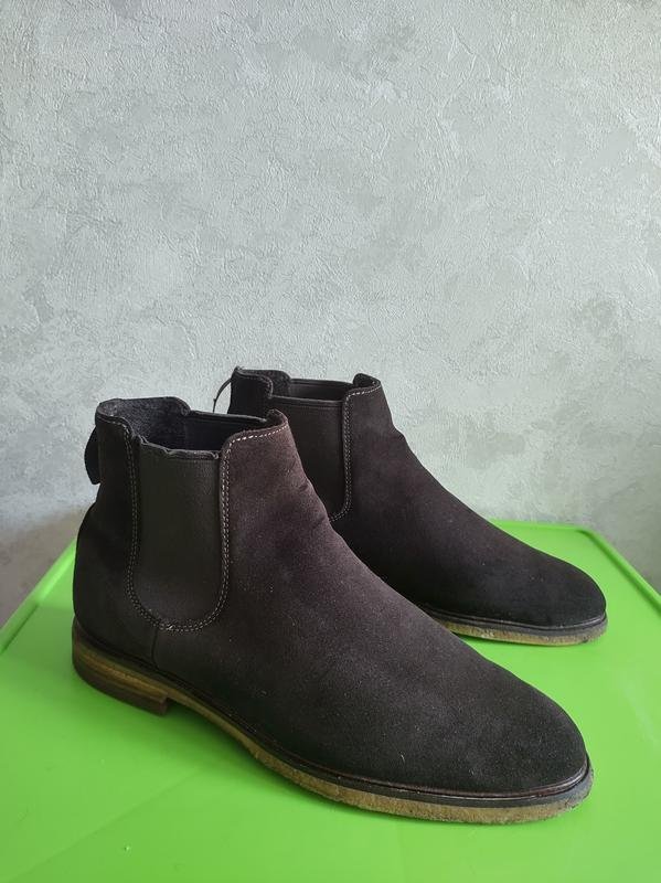 Herren Clarks Stiefel Braun Wildleder 44.5