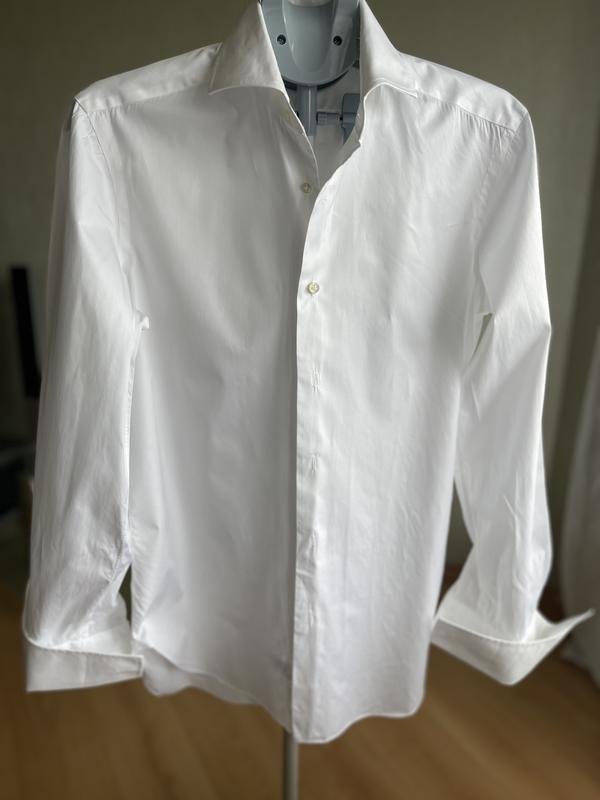 Мужской Barba Napoli Рубашка Белая Хлопок M