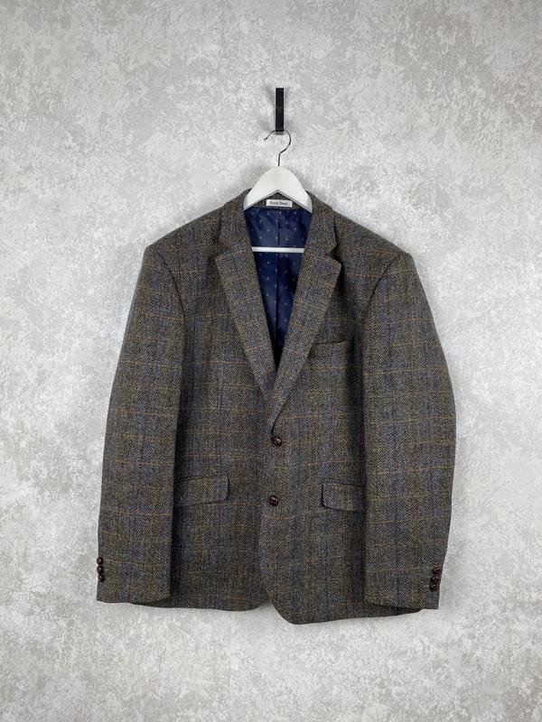 Мужской Harris Tweed Пиджак Коричневый Шерсть L