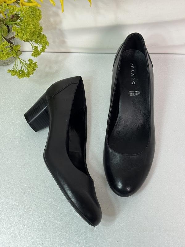 Женские Pesaro Туфли Чёрные Кожа 40