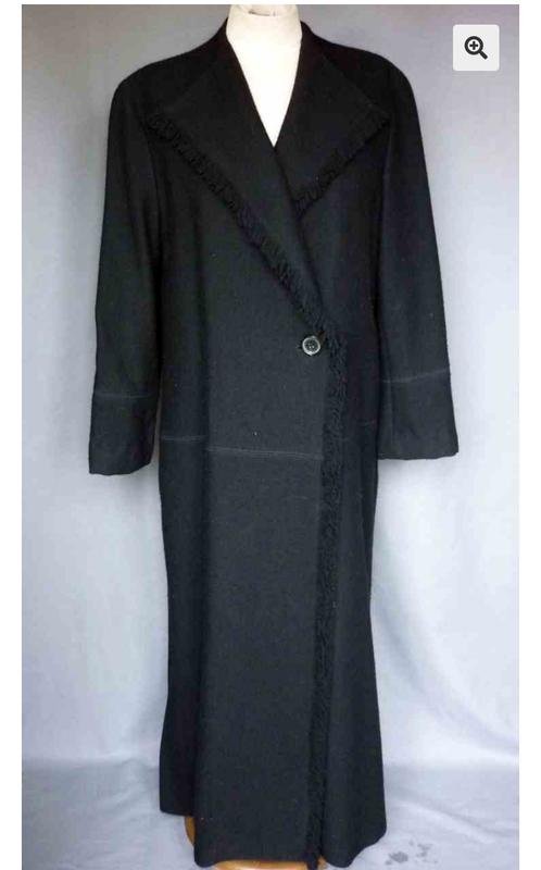 Femme Jean Paul Gaultier Manteau Noir Laine XL